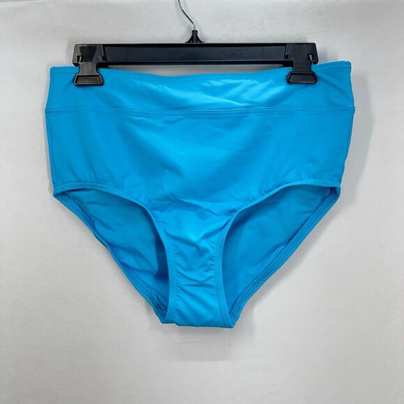 Lands' End Other - Lands End High Waisted Bikini Swim Bottoms Size 8 Turquoise Chlorine Resistant